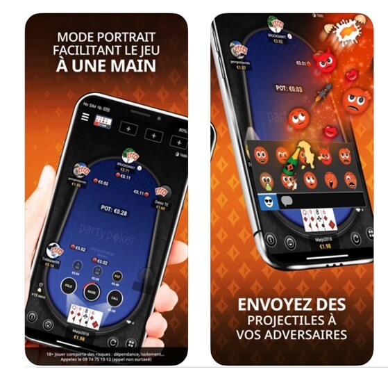 Application de Party Poker France