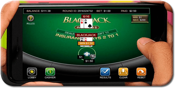 Blackjack jouer sur Iphone
