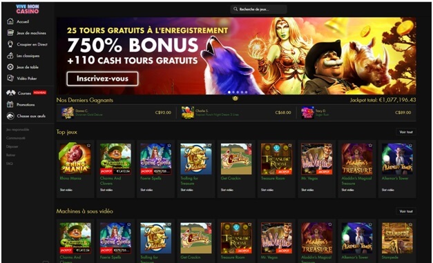 Le casino en ligne Vive Mon offre un bonus de bienvenue impressionnant, des tours gratuits, des bonus Bitcoin et plus