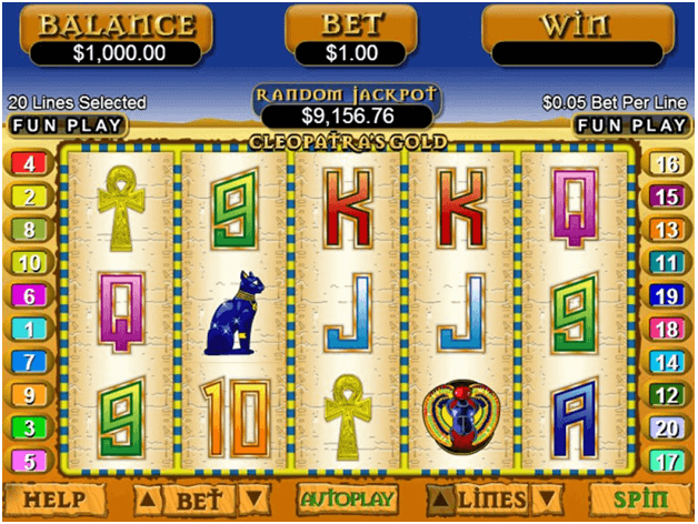 Symboles du jeu de machine à sous Cleopatra Gold