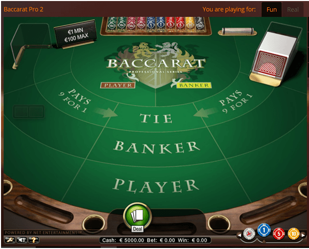 jouer au baccara en ligne dans les casinos